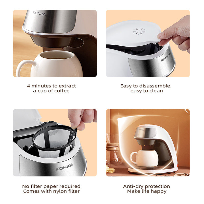 Fully Automatic Home Office Mini American Small Portable Coffee Maker