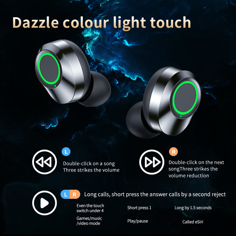 Wireless Bluetooth-compatible Headset TWS Large Screen Smart Digital Display